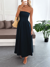 Strapless Smocked Maxi Dress